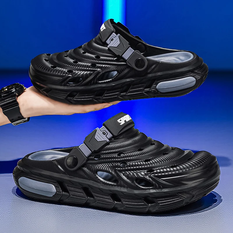 

Breathable Slip-On Sandals Men's Home Leisure Beach Shoes Comfortable Open-Toe Flip Flops Spring Summer Seasonal Footwear