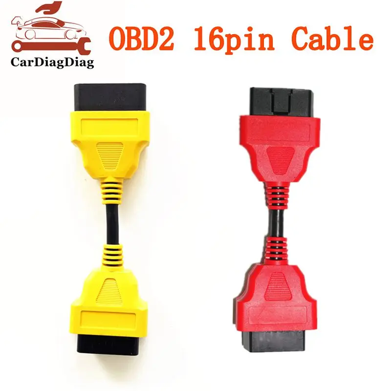 

Кабель-удлинитель OBD2, 13 см, 30 см, 16-контактный разъем OBD II, штекер-гнездо, портативный разъем-удлинитель для диагностического кабеля ELM327