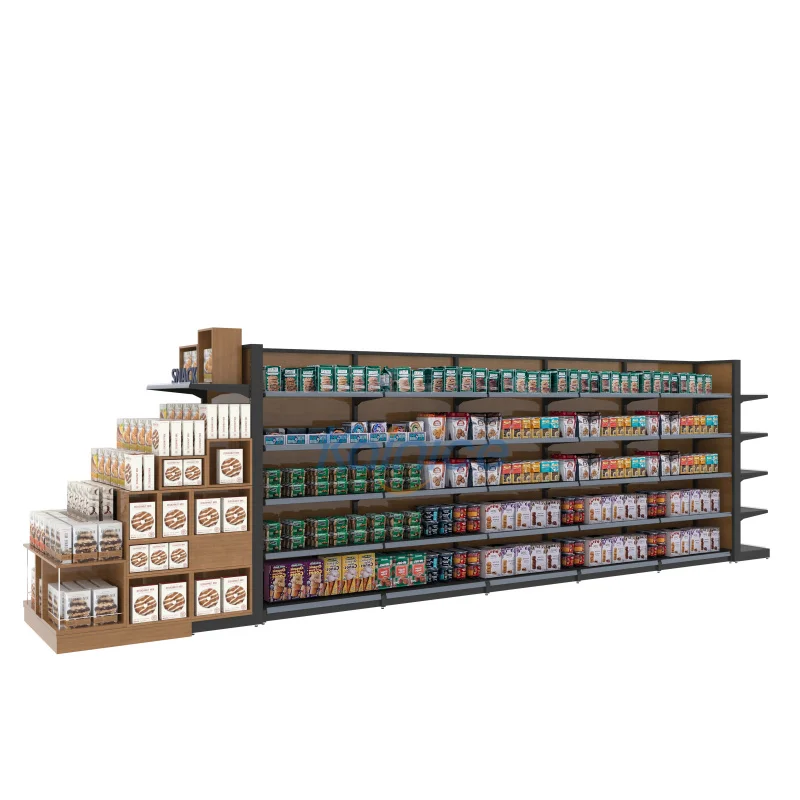 

Customize.Kainice Tailor Space Saving Adjustable Cold Rolled Steel Gondola Disassembled Supermarket Shelves Retail Display Solut