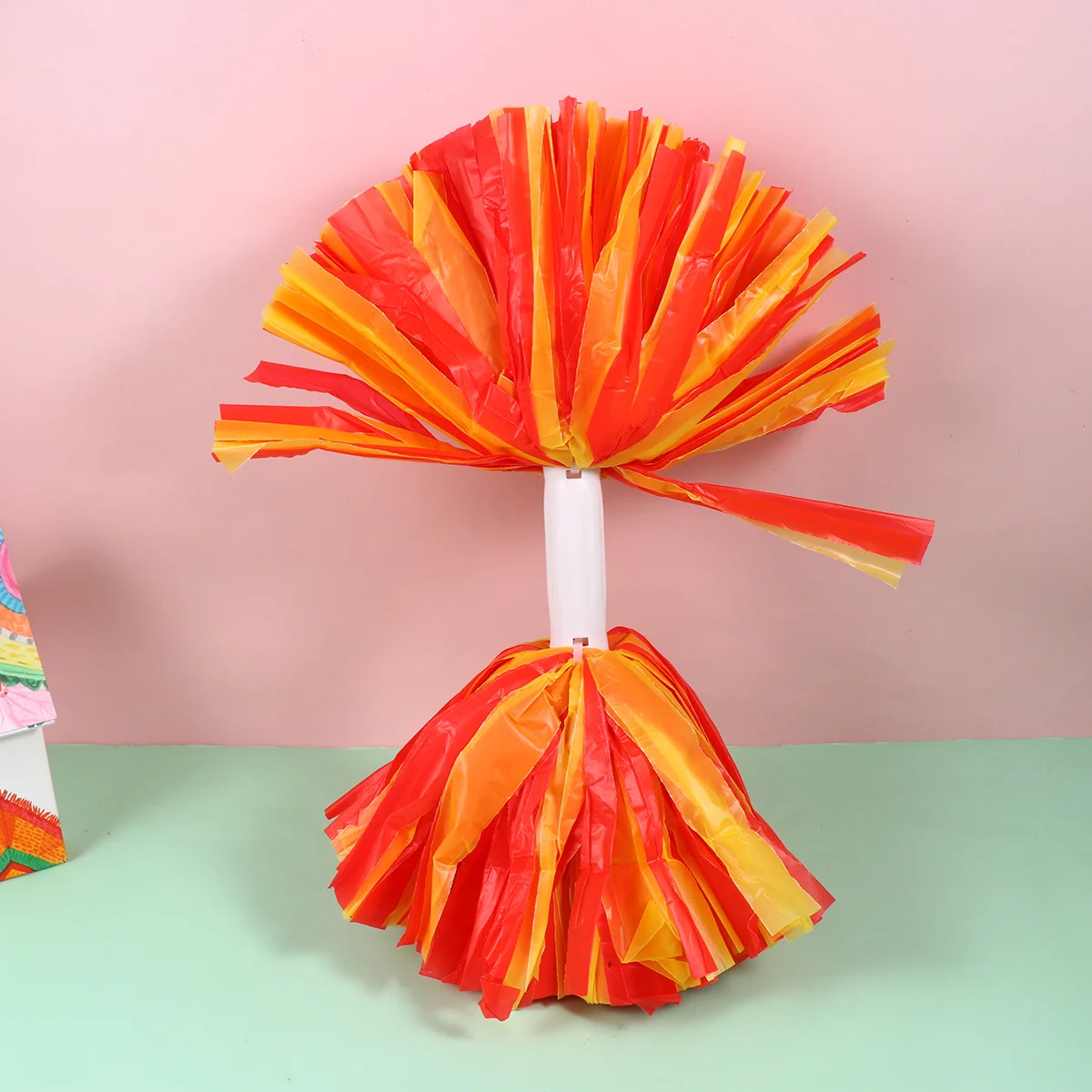 

1 Pair Cheerleader Pom Poms Colorful Plastic Flower Balls Bright Party Sports Event Props For Adults Competition Cheering