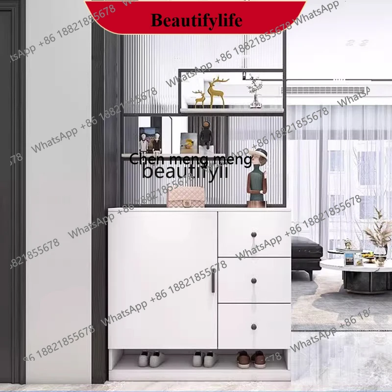 

D178 Легкий роскошный экран, перегородка для гостиной, входной шкаф, шкаф для обуви, встроенный стеклянный декоративный шкаф