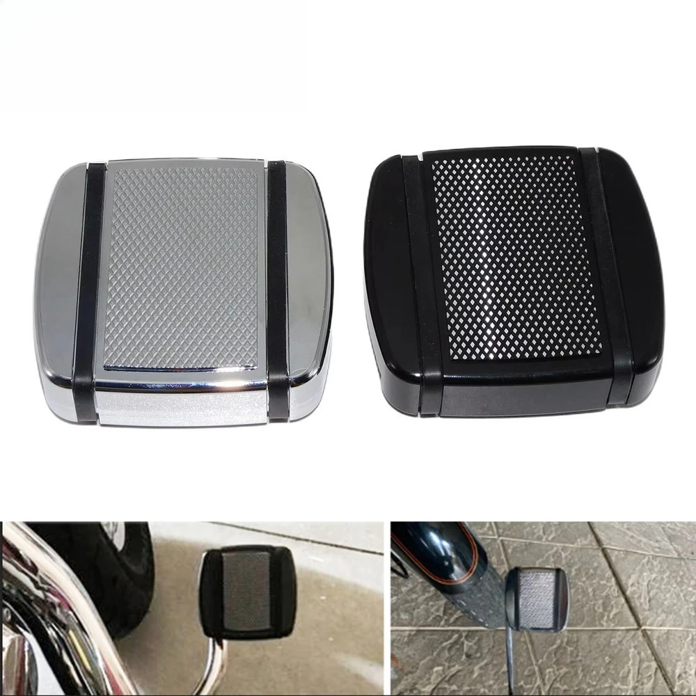 Cubierta de Pedal de freno pequeño para motocicleta, estriberas negras/cromadas para Harley Sportster XL 883 2014-latero Softail