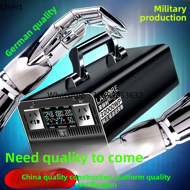 محول موجة جيبية نقية 12v24v48v60v72v إلى 220 فولت شاحنة بطارية السيارة الكهربائية تحويل الطاقة