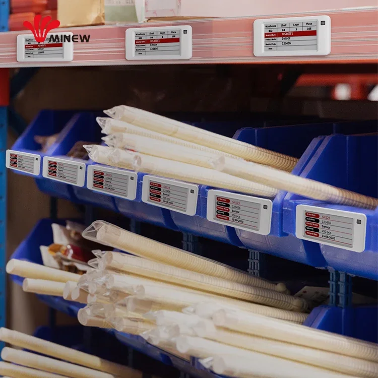 Kit Demo ESL Nirkabel Label Rak Elektronik Eink BLE 5.0 Label Harga Digital Toko Integrasi API Perangkat Lunak Aman ERP POS WMS