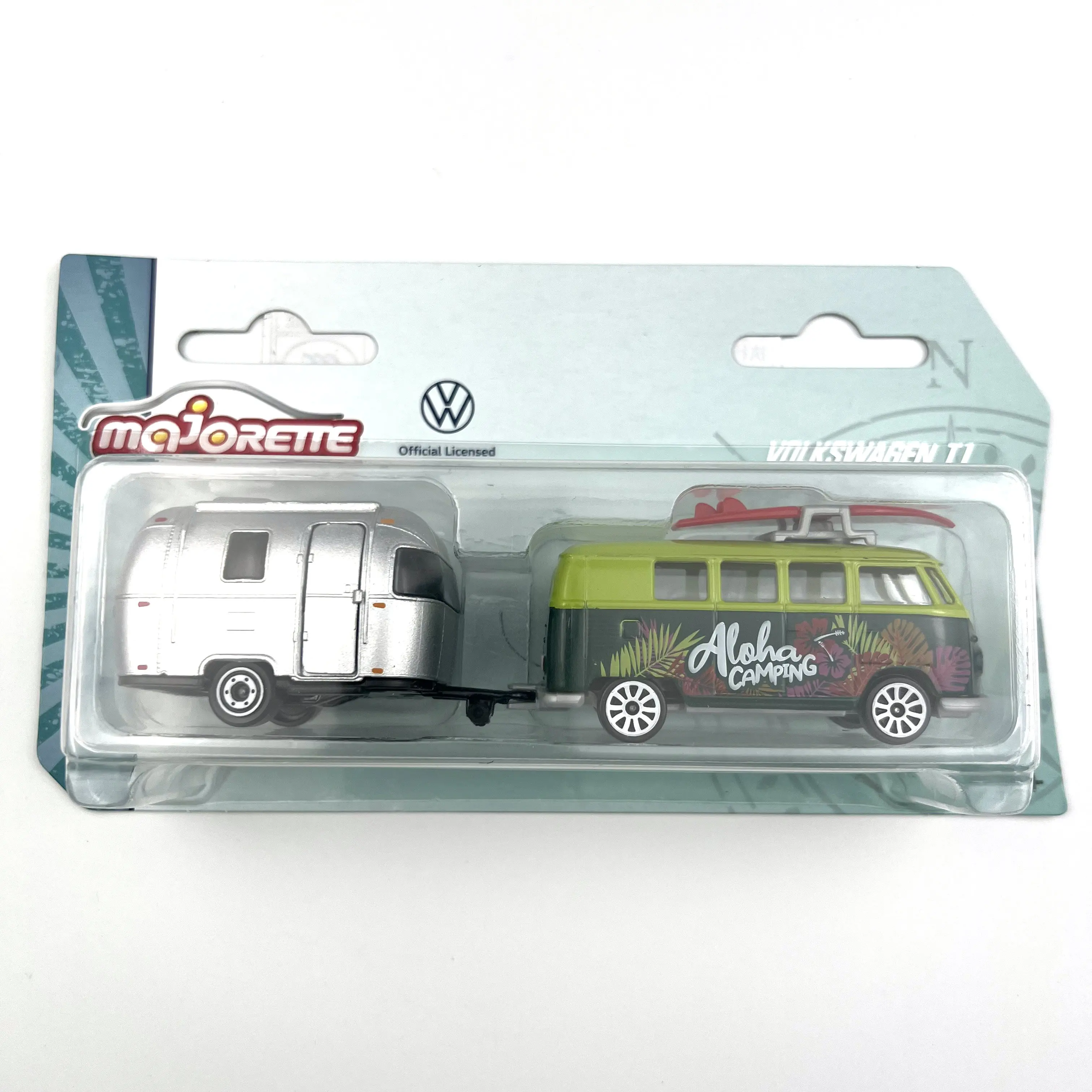 Majorette  Volkswagen  trailer Camper Beetle T3 Collection of die-cast alloy car decoration model toys