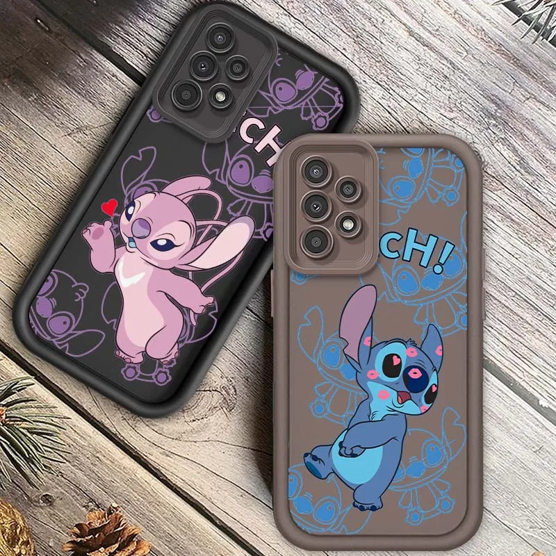 

Cute Stitch Lilo Phone Case For Samsung A73 A72 A56 A55 A54 A53 A35 A32 A25 A24 A23 A21s A14 A05 5G Eye Ladder