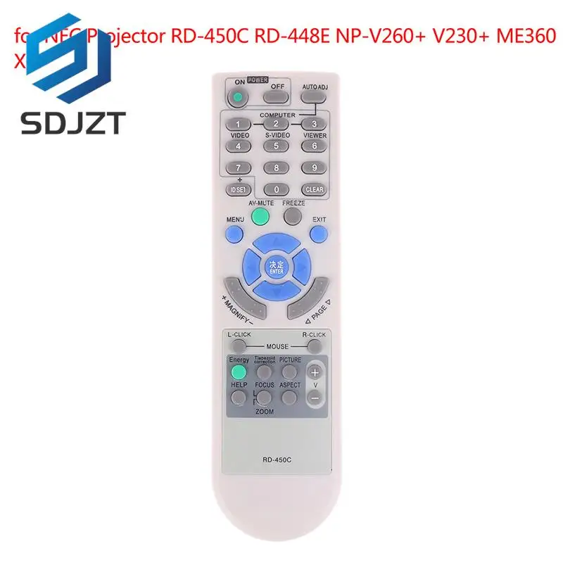 

Пульт дистанционного управления для NP110 + NP115 + NP210 NP215 NP-VE280X + VE281X + VE282X + VE280 + Проекторы, 1 шт.