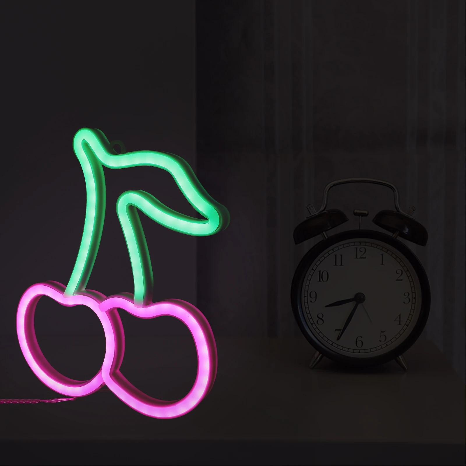 

Cherry Neon Light Lamp Led Sign Decor Signs for Girls Romantic Room Decorations