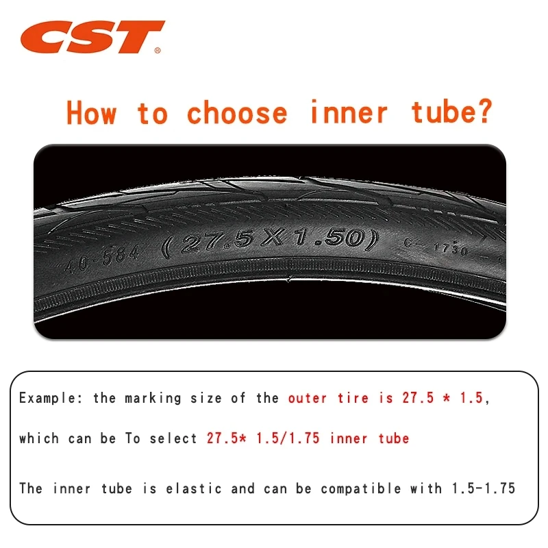 CST Bike Inner Tube 27.5/29er Road MTB Bicycle Parts 32/35/48mm Schrader French Valve 1.9 2.125 2.125  2.60 2.80  inner tube