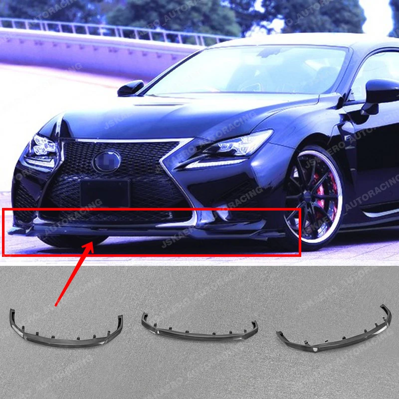 

For Lexus 14-18 RC F USC10 Front Bumper Lip wing Carbon Fiber Diffuser car BodyKits