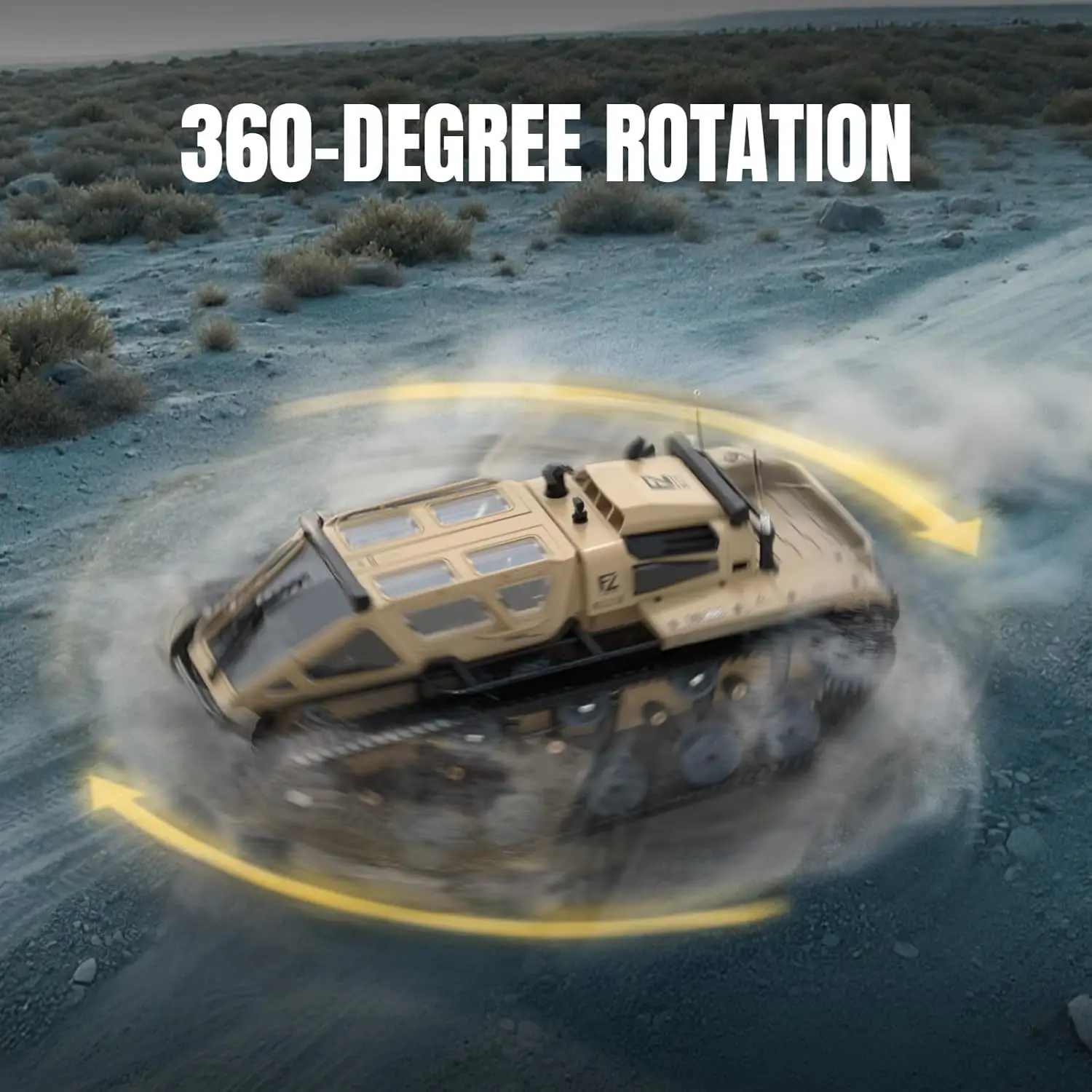 1:16 RC Tank Remote Control Tank Off-Road RC Truck 4WD RC Crawler 360°Rotating Drifting Car with  Batteries