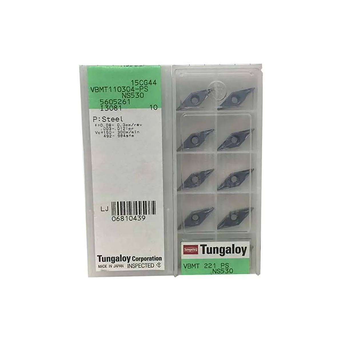 Tungaloy Original VBMT VBMT160404 PS NS530 VBMT110304 PS AH725 VBMT110302 PS NS9530 insertos de torneado de carburo de desbaste medio