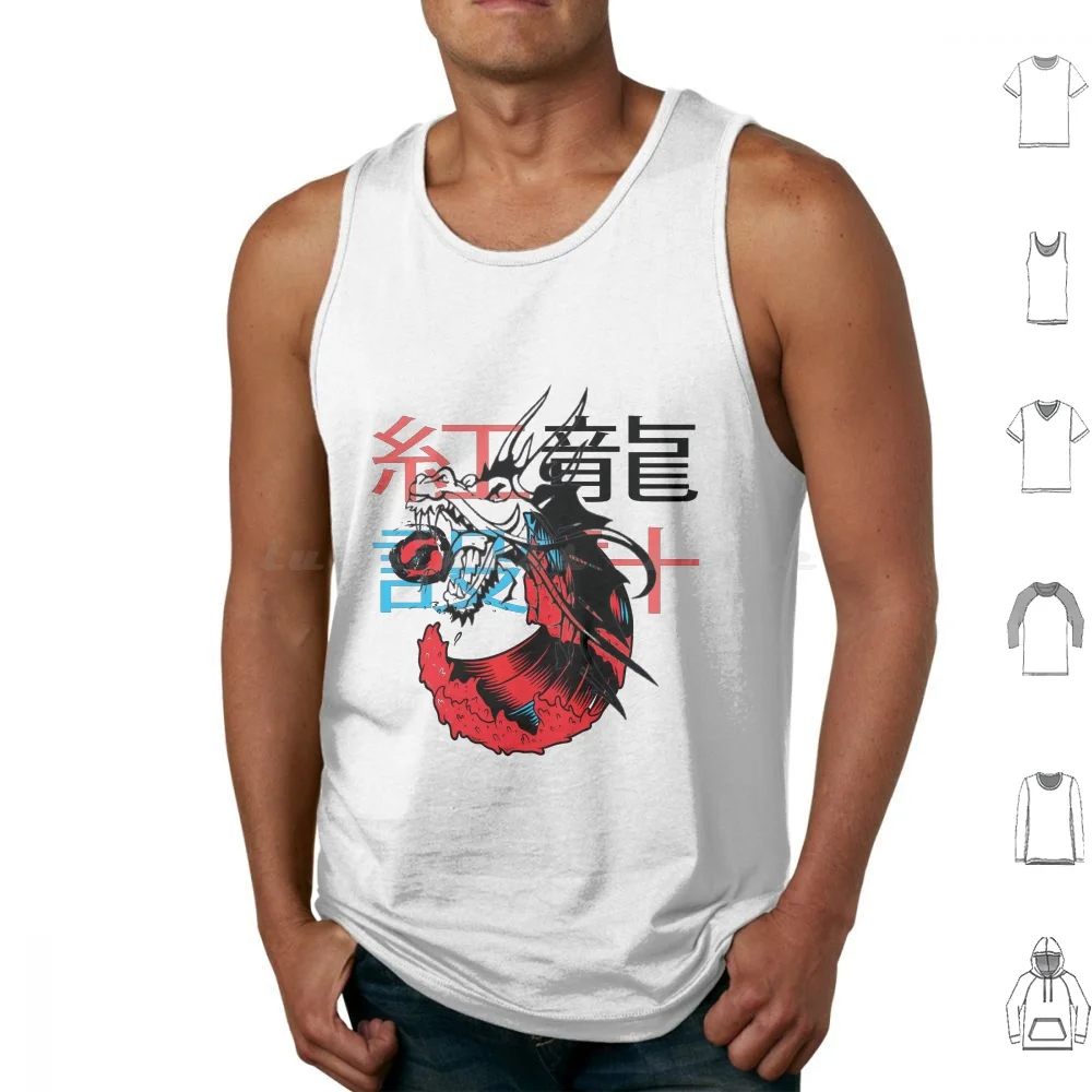 Dragon Tank Tops Print Cotton Dragon Jasmine Floral Botany Vintage Graphic Eastern Airbender Atla Aang