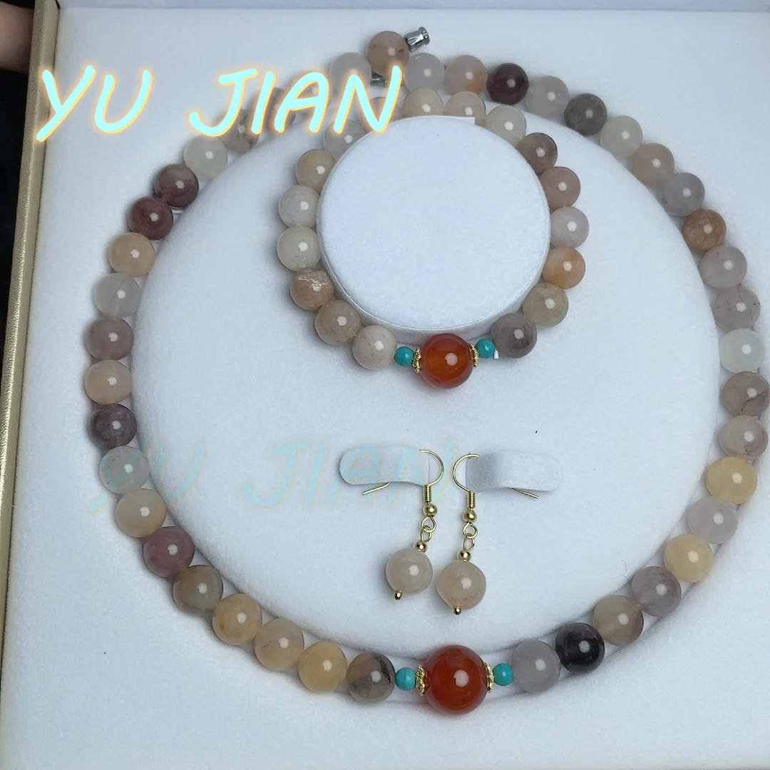 Fine Jewelry Set High Quality Handmade DIY Products Exquisite Perfect Match Ball Bracelet Earring Necklace Specials Jewellery