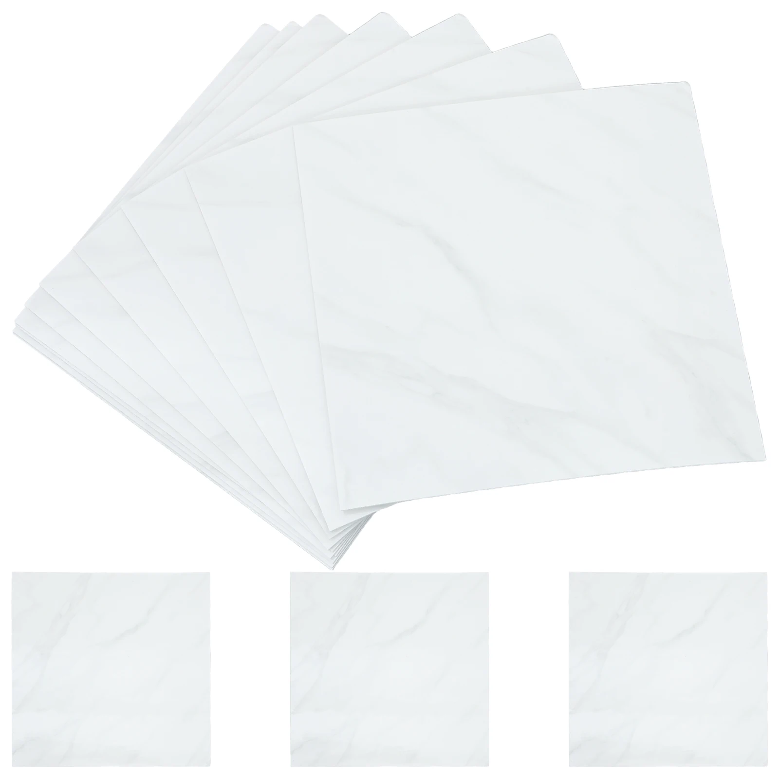 

10Pcs Marble Pattern Tile Stickers Waterproof Self Adhesive Peel Stick on Wall Tiles for Kitchen Bathroom Backsplash Home Decor