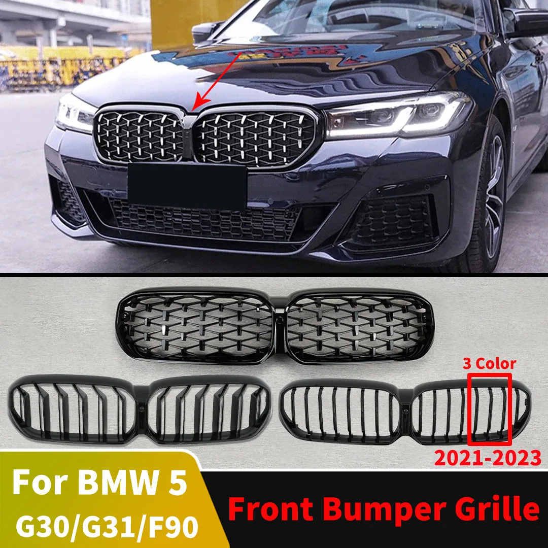 

For 2021 2022 2023 BMW 5 Series G30/G31 M5 F90 Sport Front Radiator Grid Bumper Grille Inlet Grill Facelift Tuning Sport Tourin