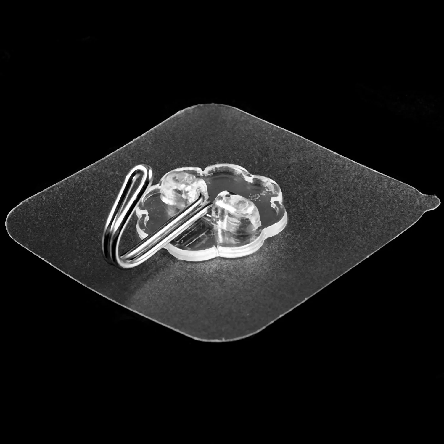 10 Packs Reusable Adhesive Hooks,Transparent Heavy Duty Wall Hooks with No Scratch, Waterproof and Oilproof for Bathroom G