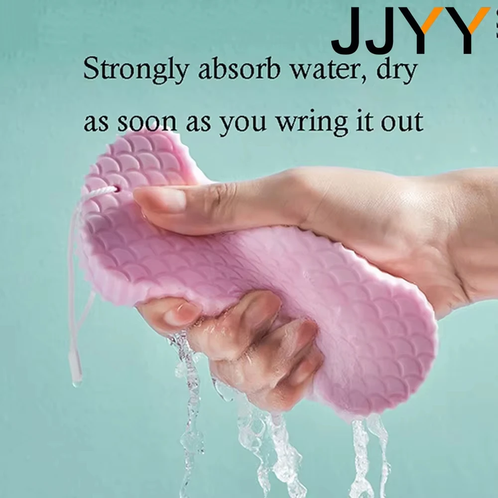 JJYY 1PC 3D Magic Sponge Children's Bath Sponge Body Peeling Dead Skin Exfoliating Massager Cleaning Bath Brush Exfoliating