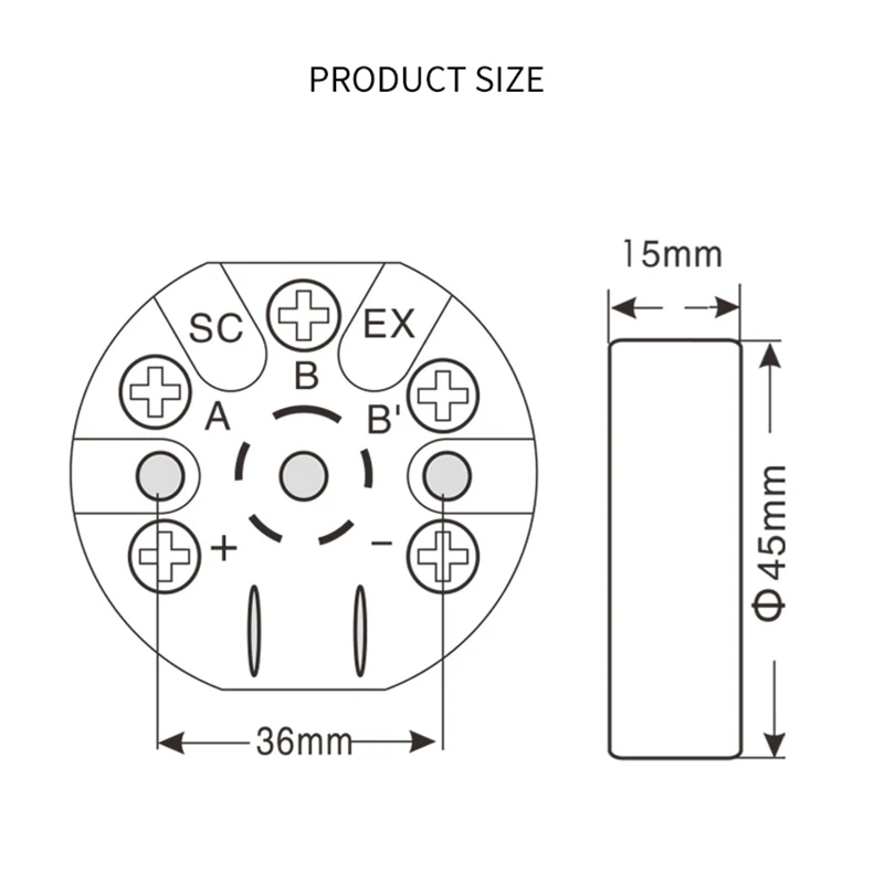 Intelligent isolation integrated temperature transmitter module 4-20mA 0-5V 0-10V RS485 output PT100 thermistor