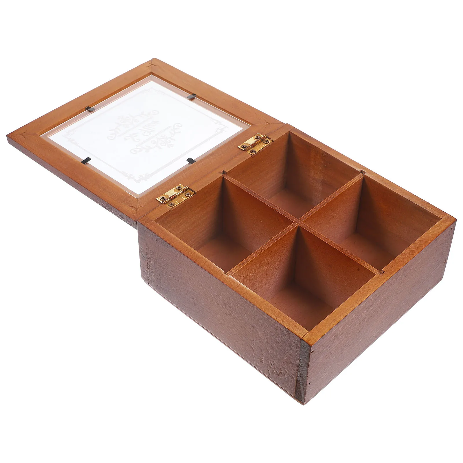 Wooden Jewelry Box With Compartments Vintage Storage Case For Earrings Rings Pendants Trinkets Desktop Organizer Holder