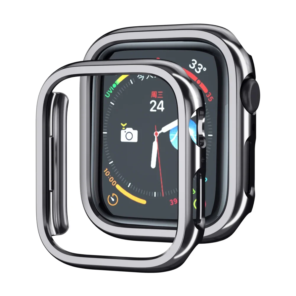 Carcasa dura a prueba de golpes para iWatch SE Series 9, 8, 7, 6, 5, 4, funda hueca sin pantalla para Apple Watch, 40mm, 41mm, 44mm, 45mm