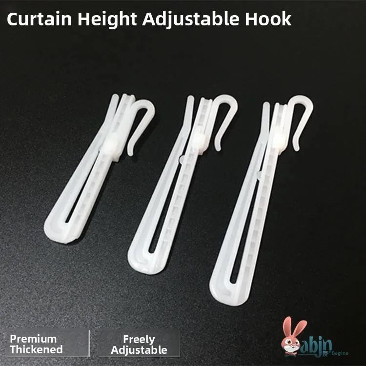 

Thiened Korean Sle Plastic Single Hook Curtain Accories Strong Rise And Fall Hook Adjustable Curtain Rod Hooks