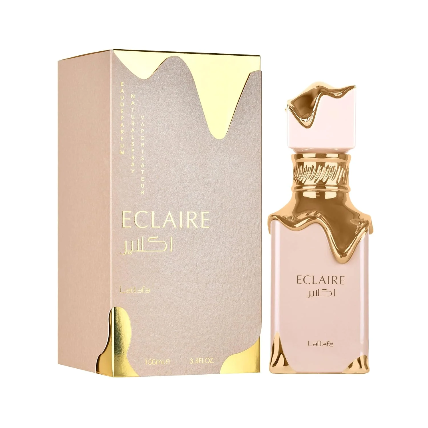 Lattafa Eclaire Women Perfume, Vanilla Caramel Sweet Floral Gourmand EDP, Long Lasting Fragrance, Gift For Her, 3.4 Oz / 100ml