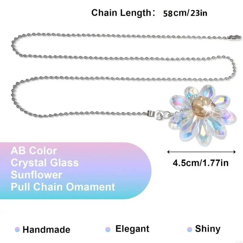 LX0C 2 titoli a soffitto alla Catene che tira cristalli Design fiori con accessorio per casa a catena elegante