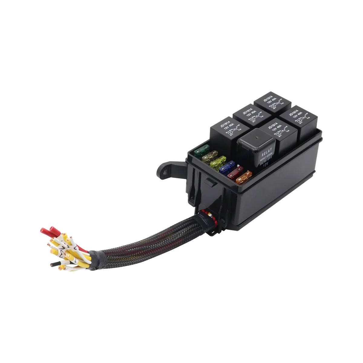 

12V Relay Box 6 Slots Relay Block 6 Way Fuse Block with Relay Box and Relay Kit Automotive Relay