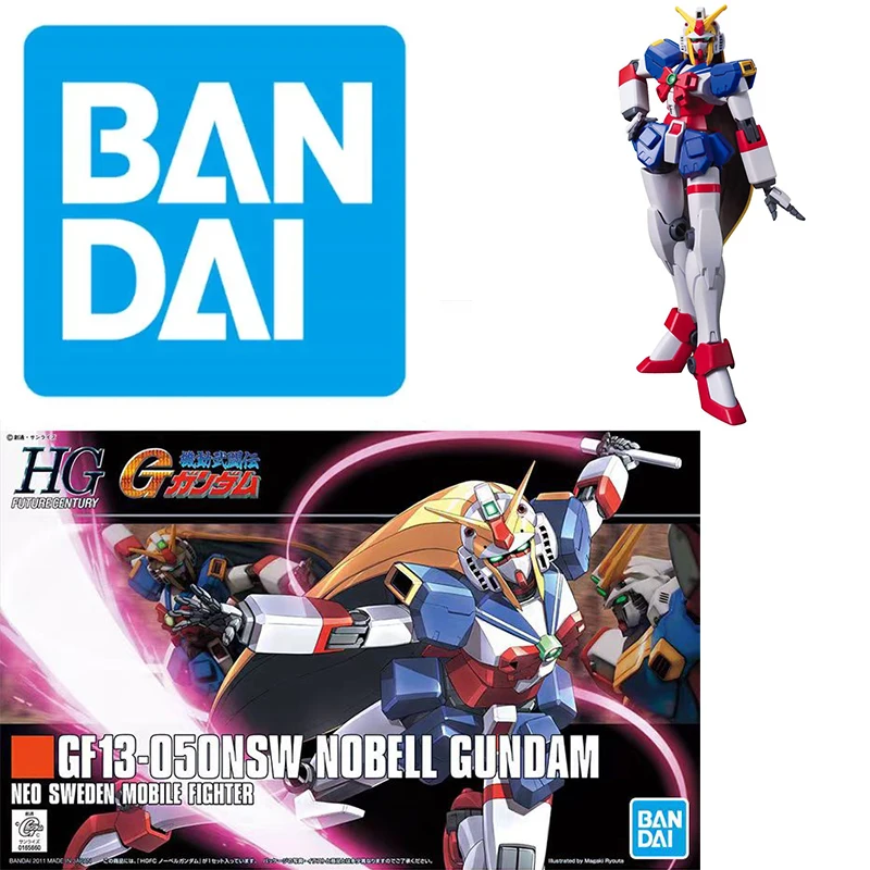 

Bandai Original GUNDAM Anime Model HGFC 1/144 GF13-050NSW NOBELL GUNDAM Action Figure Assembly Model Toys Gift Collectible