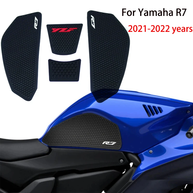 

Motorcycle Body Decoration Tank Pad Knee Protection Rubber Anti Slip Side Sticker For Yamaha R7 YZF R7 2021-2022 years