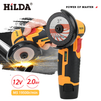 HILDA 12V Mini 3 Inch Brushless Electric Angle Grinder Micro Lithium-ion Polisher Diamond Cutting And Grinding Machine Men Gift