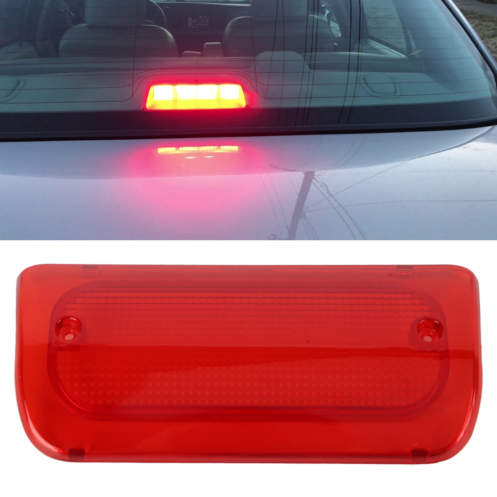Third Brake Light Housing 16520296 Replacement for Chevy S10 1994-2004 Rear High Mount Stop Lamp Housing