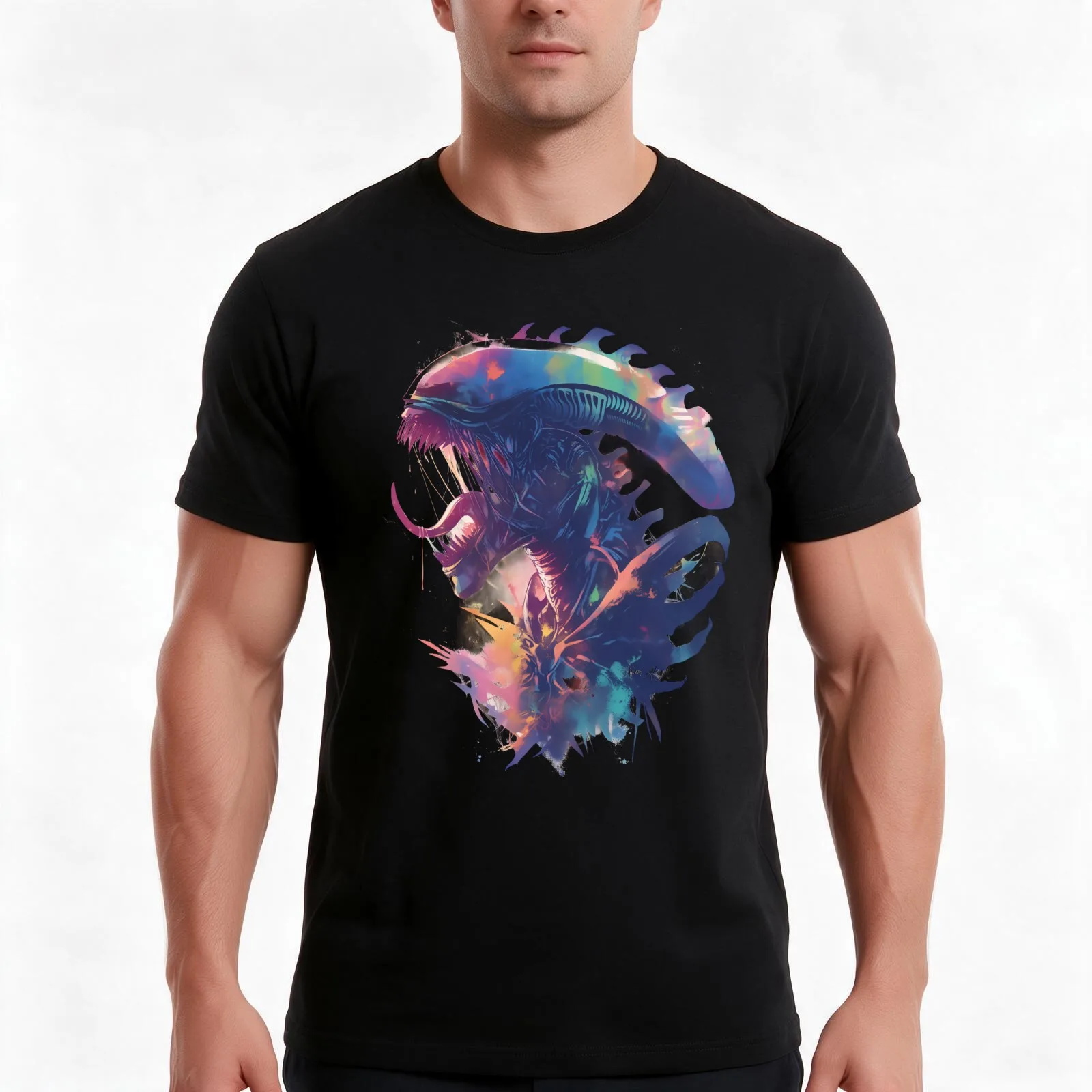 Xenomorph from Alien and Romulus T-Shirt Summer Casual Cotton Tee, Unisex Men Women
