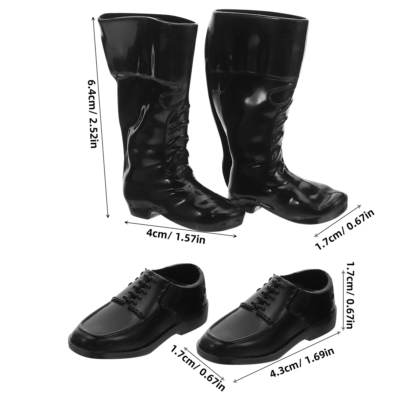 25 Par Mini Butów Męskich Pasujących na Lalki o Wysokości 28 cm, Uniwersalne Style, Rekwizyty do Domku dla Lalek, Akcesoria do Kostiumów, Miniaturowa Kolekcja Butów