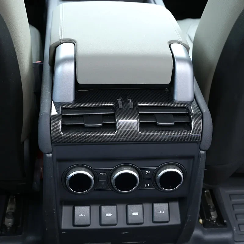 

For Land Rover Defender 110 20 ABS Chrome Car Armrest box Back Row air conditioning Air outlet adjustment panel Car Accessories