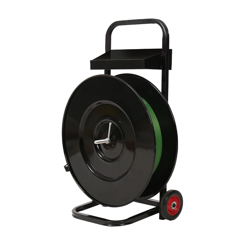 

Durable and easy to move large disc strapping dispenser Polypropylene strapping dispenser Pet with trolley
