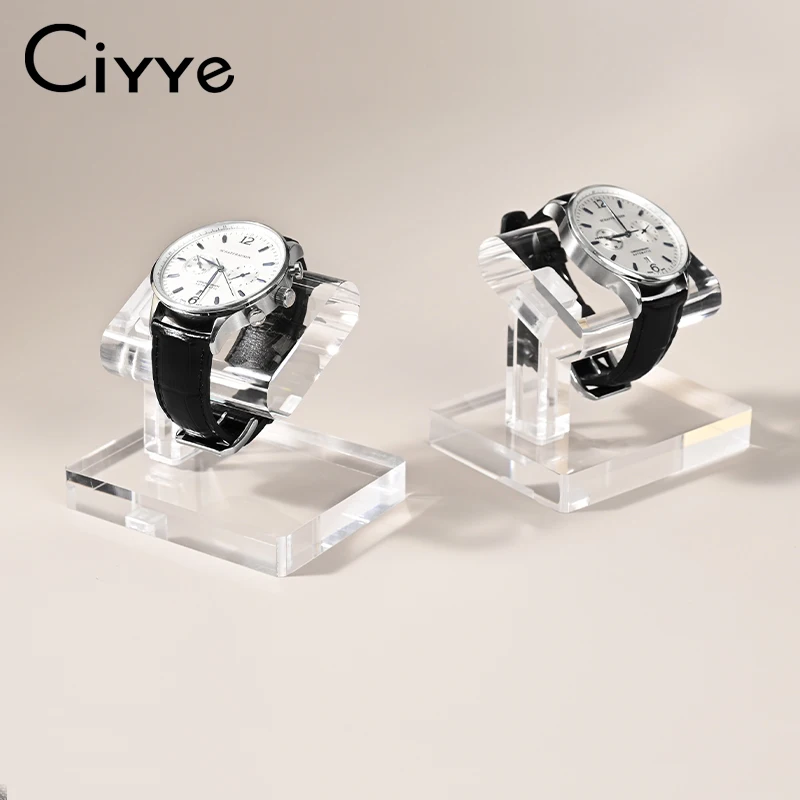 

Ciyye элегантная настольная стойка для хранения часов, акриловый браслет из цельного дерева, подставка для часов, органайзер для ювелирных изделий, опора для хранения часов