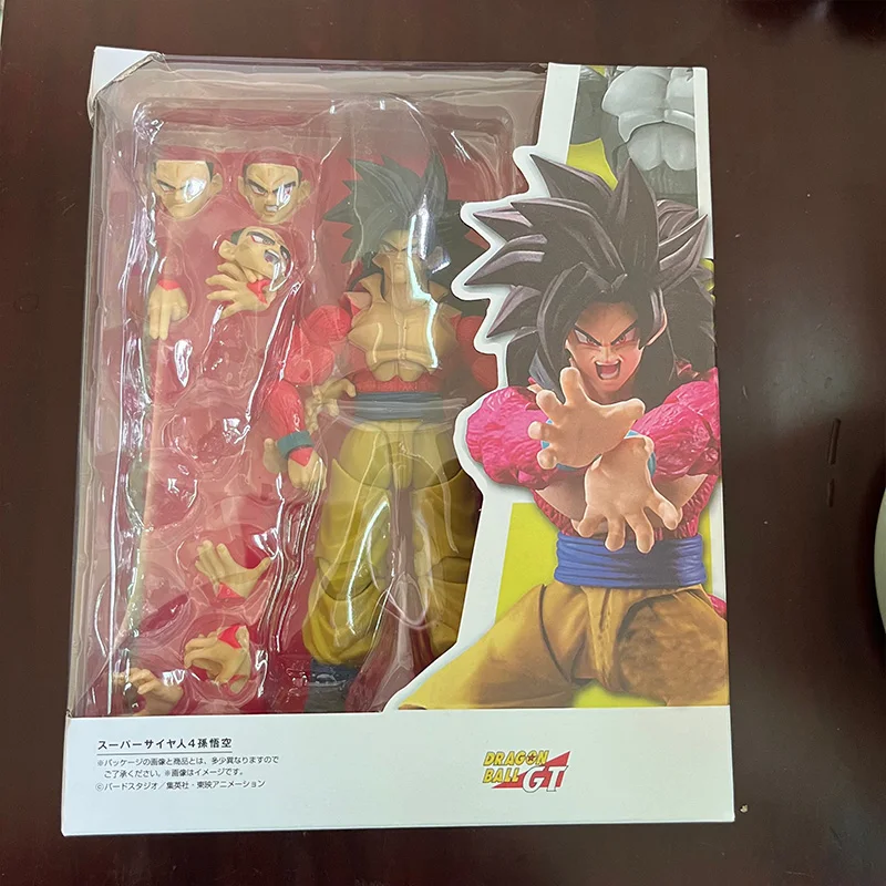 Dragon Ball SHF Super Saiyan 4 Son Goku Anime Action Figure Model Toys Joint Movable Doll Collection Figures Room Ornament Gift