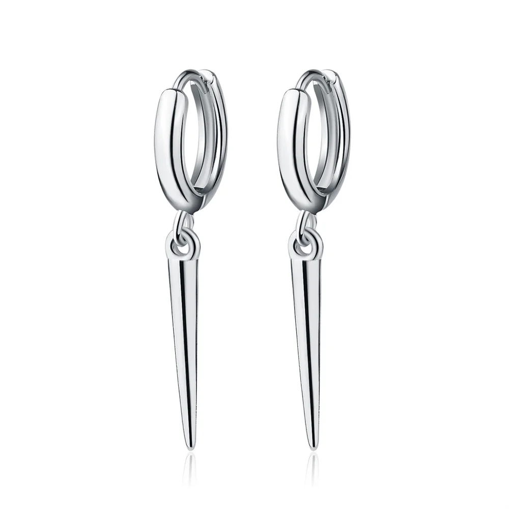 925 Sterling Silver Earrings Cone Pendant Electroplated Gold Women's Elegant Fashion Wedding Anniversary Earrings Jewelry Gift