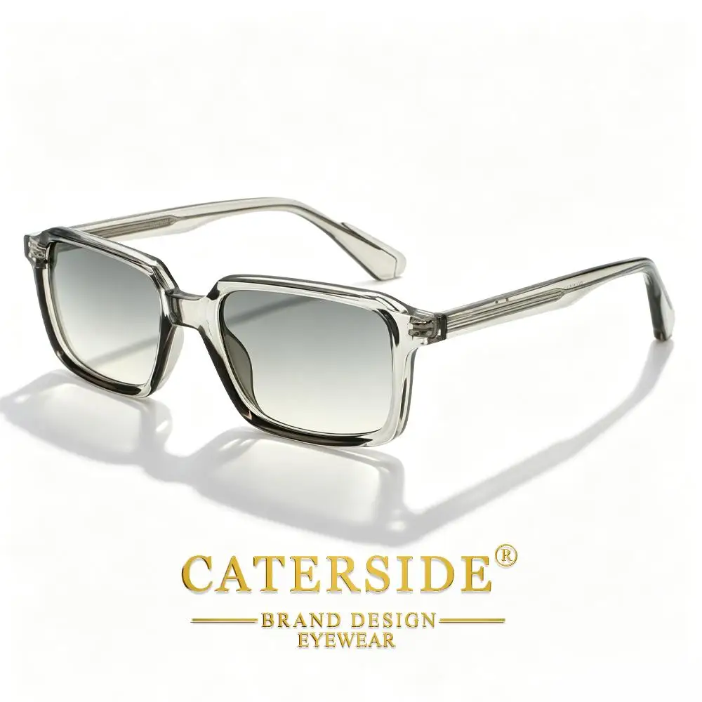 CATERSID Men's Sunglasses Square Frame Cellulose Propionate Temple Tips Sun Glasses Women's Outdoor Travel Driving Glasses UV400