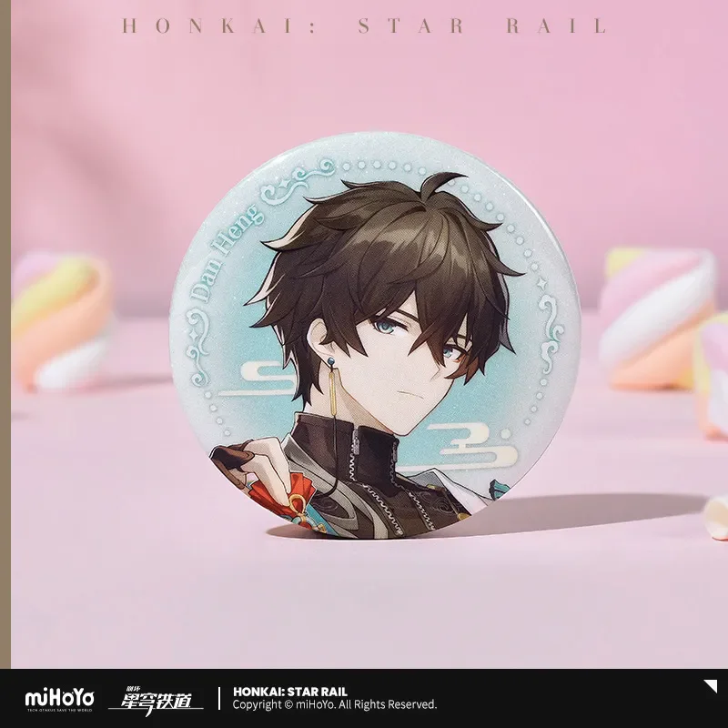 [ของแท้] Honkai Star Railอย่างเป็นทางการMerch miHoYo Original YZTGW Series Badge Dan Heng Gepard Jingหยวนมีนาคม 7thเข็มกลัดXmasของขวัญ