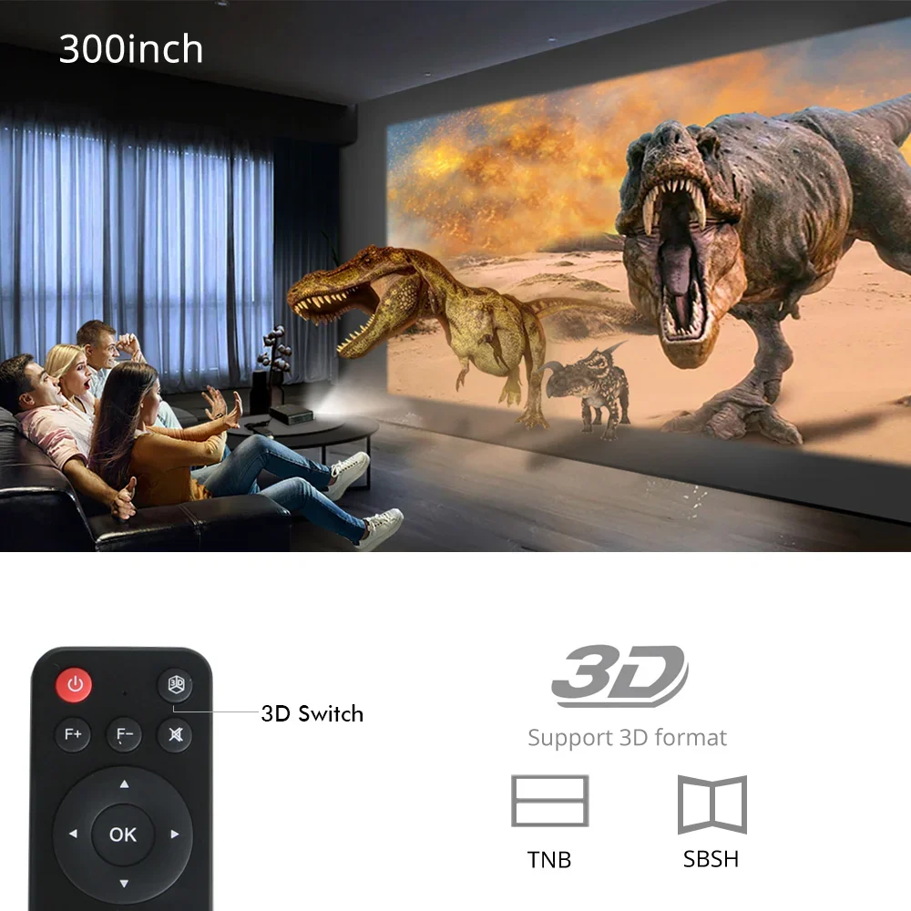 Hot Selling BYINTEK R15 HD 1080P DLP 4K 3D Smart Projector Mobile Android WIFI Mini Display Projector for Family Party Use