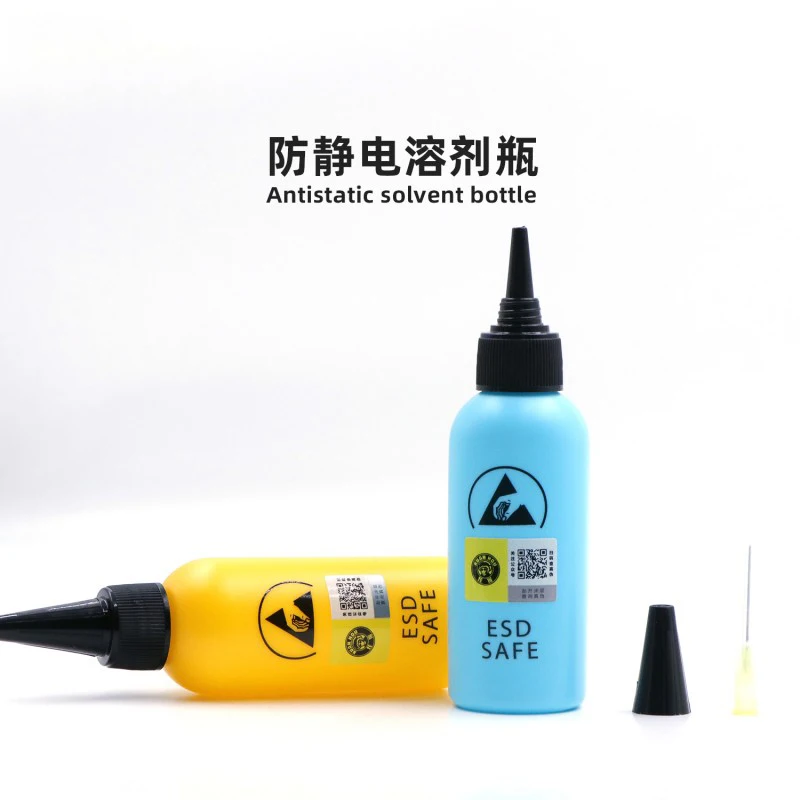 1/2pcs 60ML ESD dispenser Plastic solvent bottle High quality leak proof needle bottle for Glue removal liquid flux rosin bottle