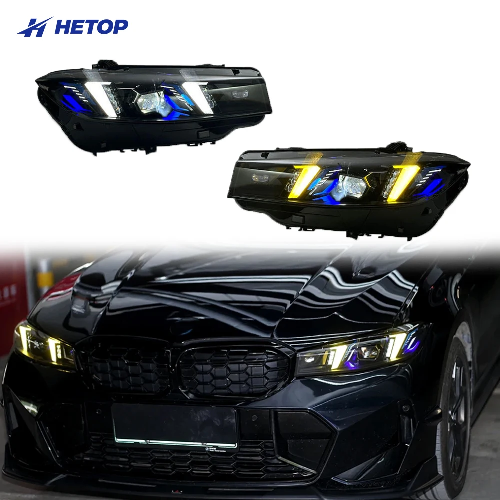 

HETOP G20 2018-2025 3 Series Dual Color Yellow and White Snake Upgrade Fang Shaped LED DRL Laser Lens for BMW Laser Headlight