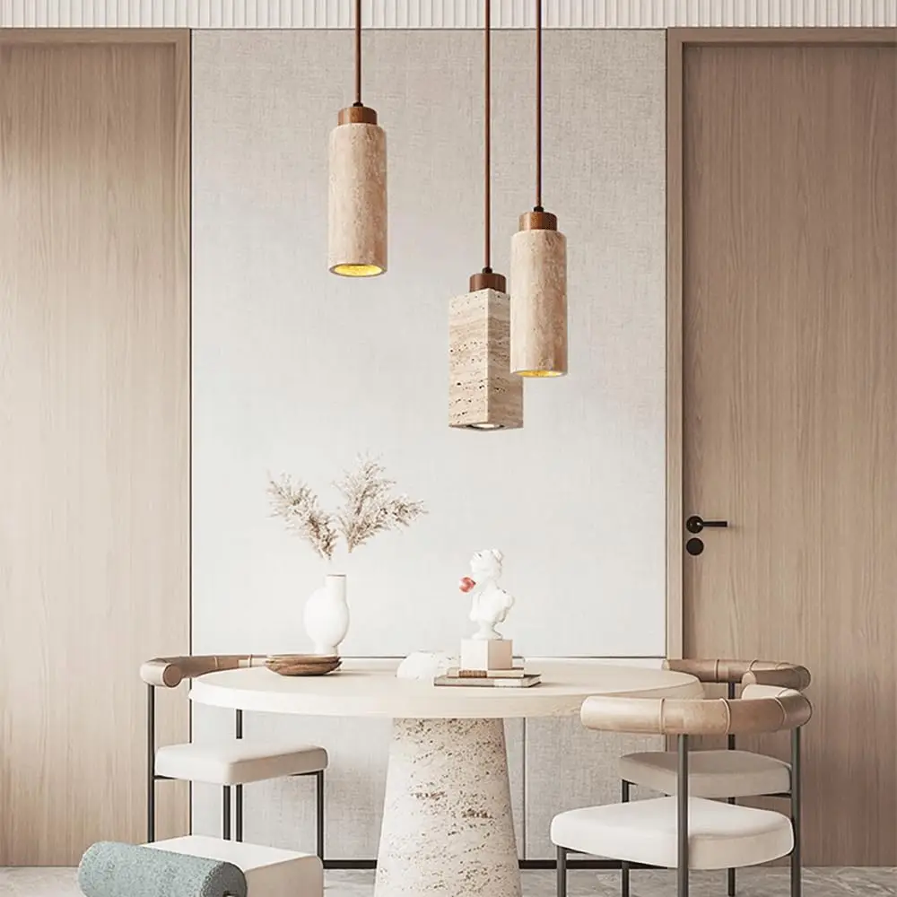 

Yellow Cave Stone Wabi Sabai Pendant Lamp Japanese Modern Hanging Light Bedroom Bedside Lamp Restaurant Kitchen Lighting Fixture