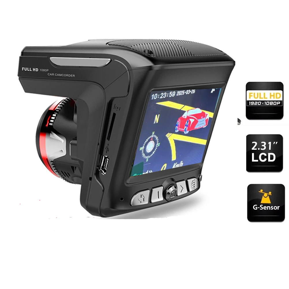 

2025 Car DVR Recorder X7 Plush Anti Laser Car Detector FHD 1080P Car DVR Dash Camera video Recorder English or Russian Language