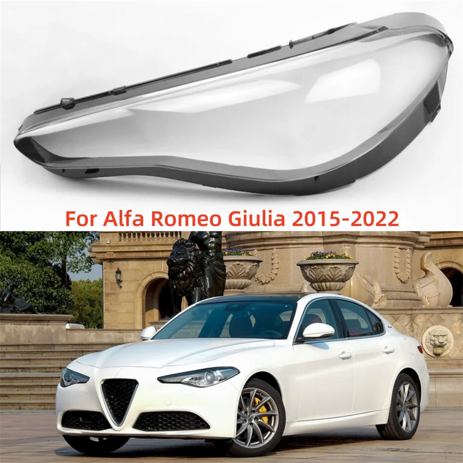 

For Alfa Romeo Giulia 2015 2016 2017 2018 2019 2020 2021 2022 Car Interior Replacement Parts Glass Headlights Transparent shell