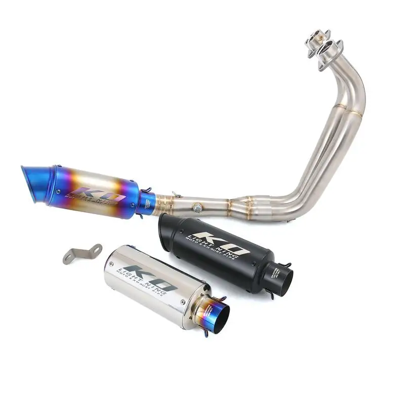 

For Yamaha YZF-R7 MT-07 2021-2024 FZ07 2022 2023 Motorcycle Exhaust System Front Link Pipe Slip On Muffler DB Killer Escape