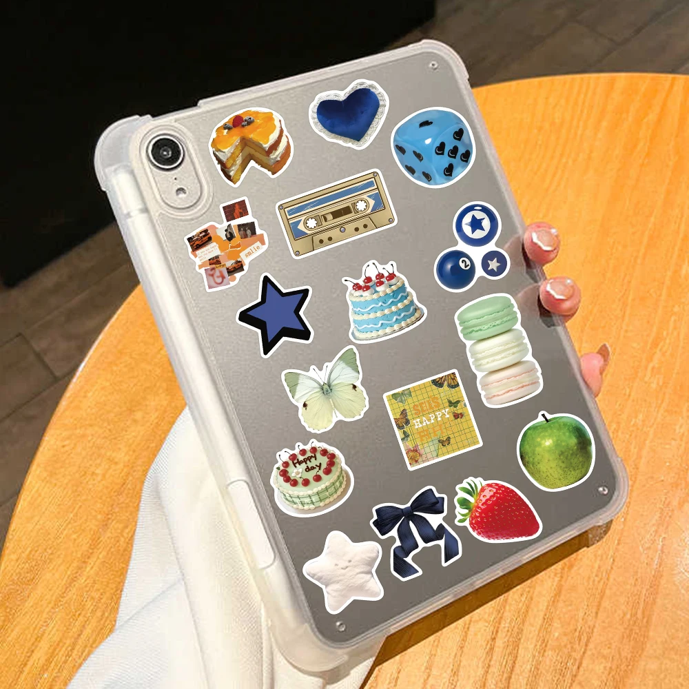 50 قطعة الكرتون لطيف عنصر ملصقات الشارات للهاتف سجل القصاصات المحمول الغيتار DIY الكتابة على الجدران ملصقات الجمالية الهدايا الإبداعية #6